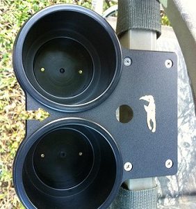 Clamp-on Drink and Accessories Holder Double Cup for Climbers & Tree Stands