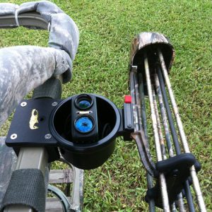 Clamp-on 2 in 1 Accessories & Drink Holder Single Cup for Climbers & Tree Stands w Quiver Clip.