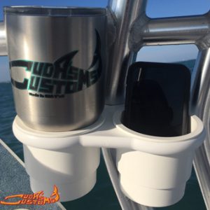 Boat Drink Holder Universal Clamp-on Double Cup
